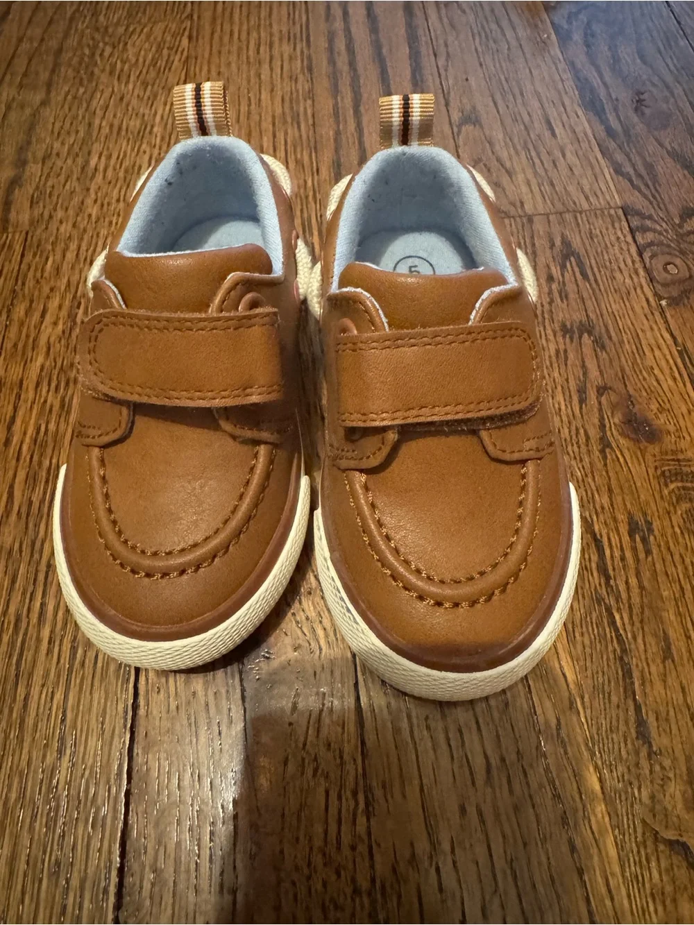 Cat & Jack Toddler Brown Hook-and-Loop Dress Shoes